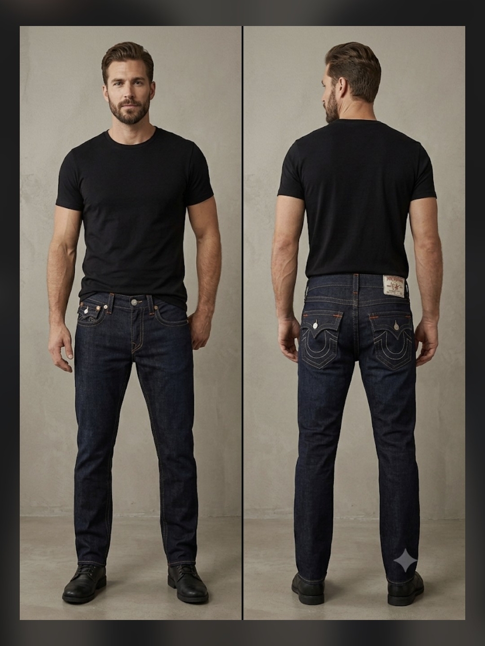 True Religion Men’s Skinny Jeans in Dark Navy Denim Size 31